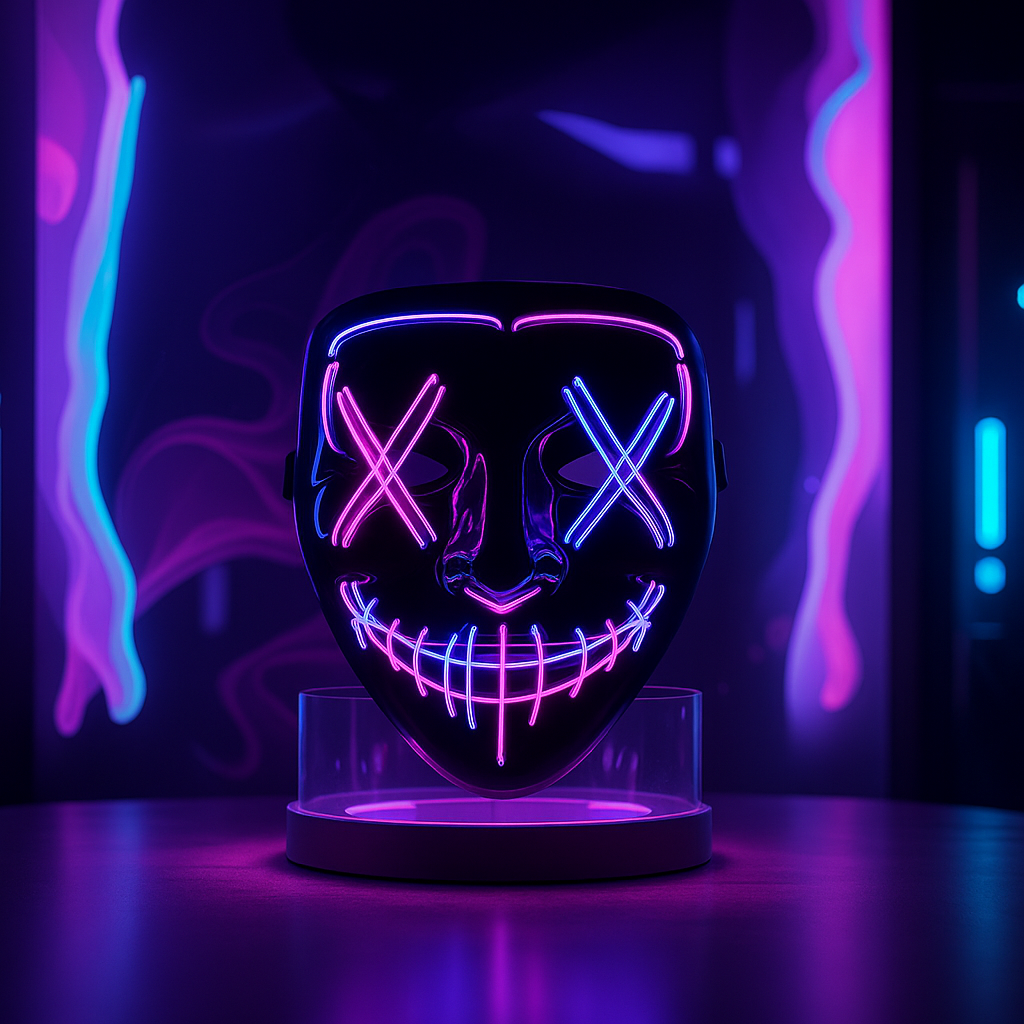 Dual Color LED Halloween Mask