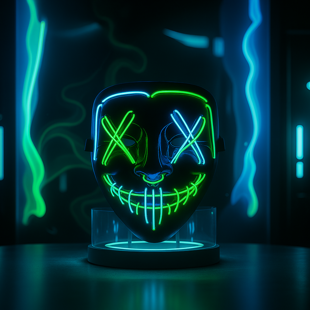 Dual Color LED Halloween Mask