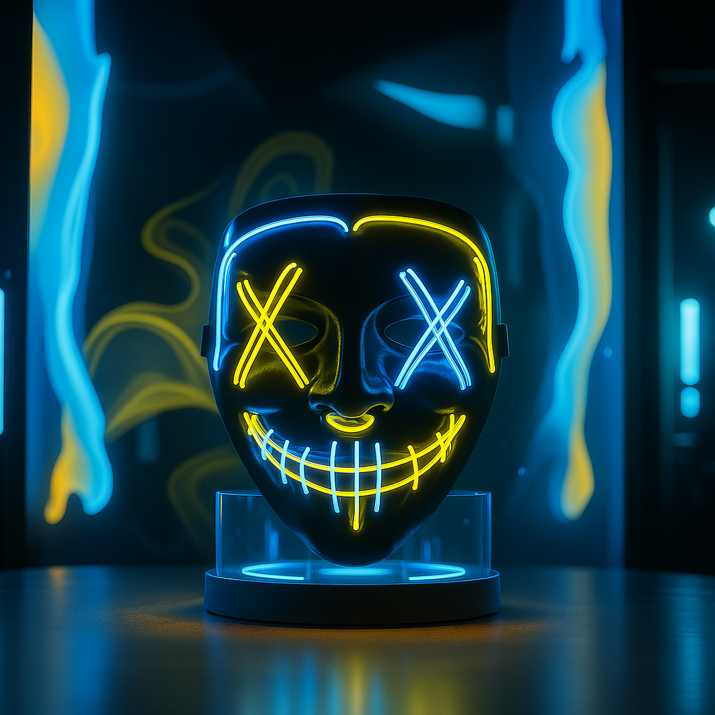 Dual Color LED Halloween Mask