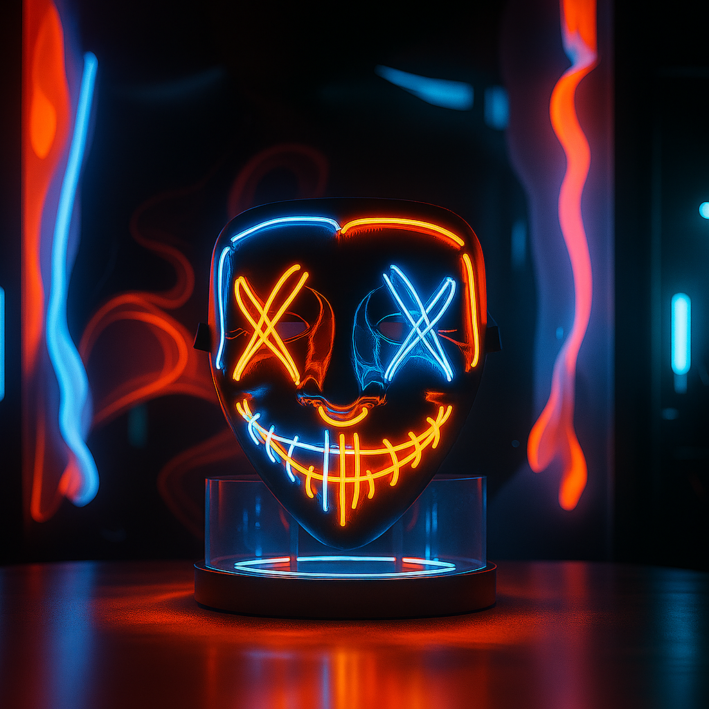Dual Color LED Halloween Mask
