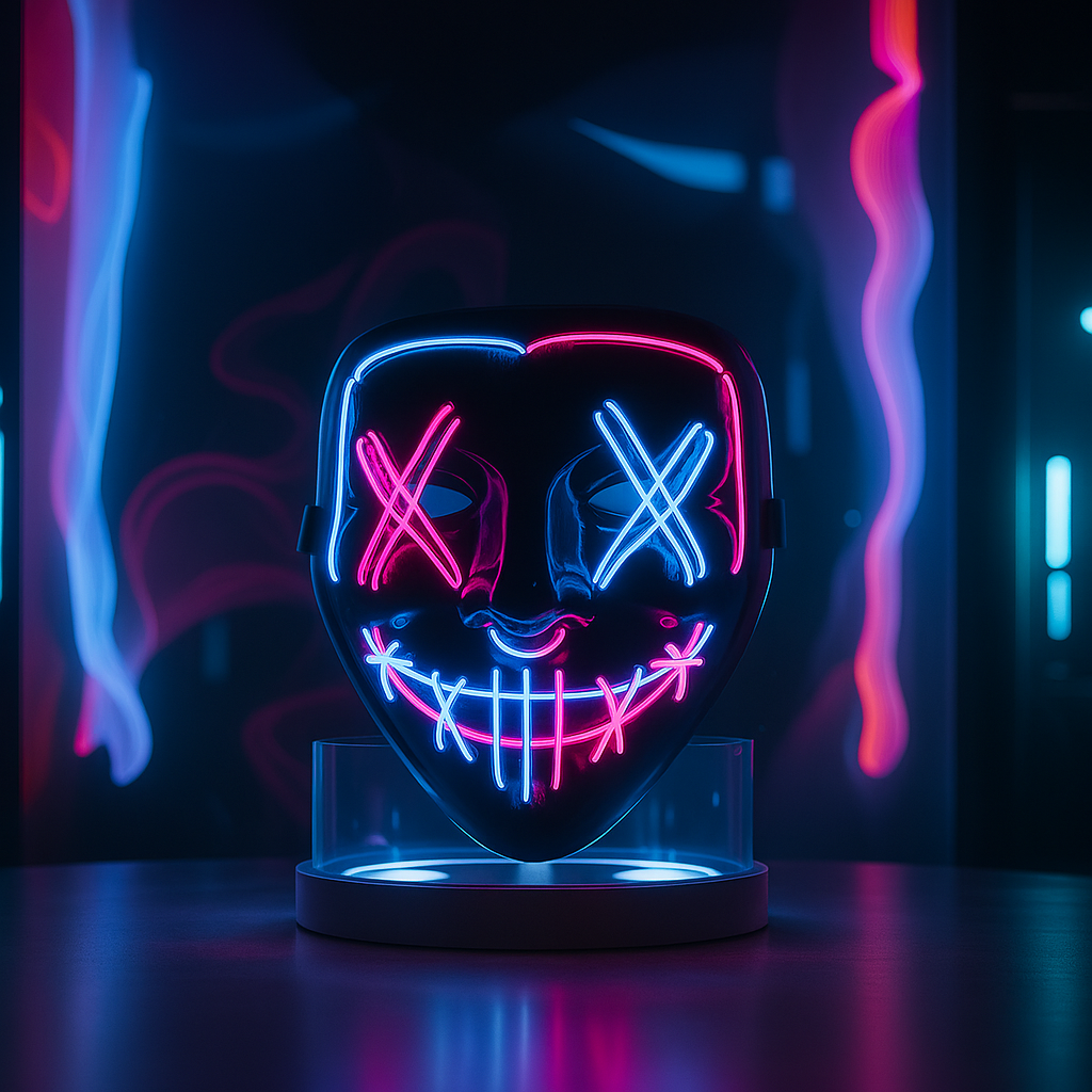 Dual Color LED Halloween Mask