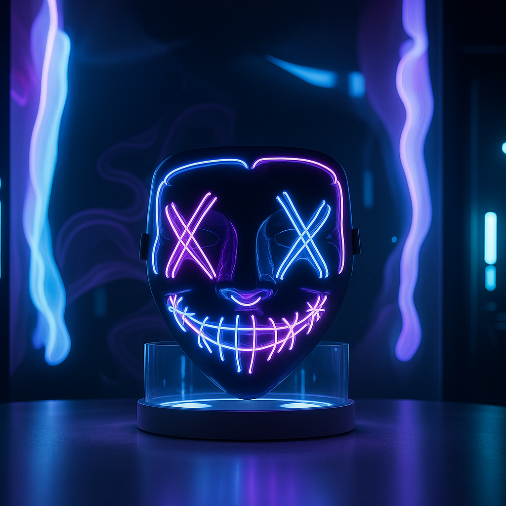 Dual Color LED Halloween Mask