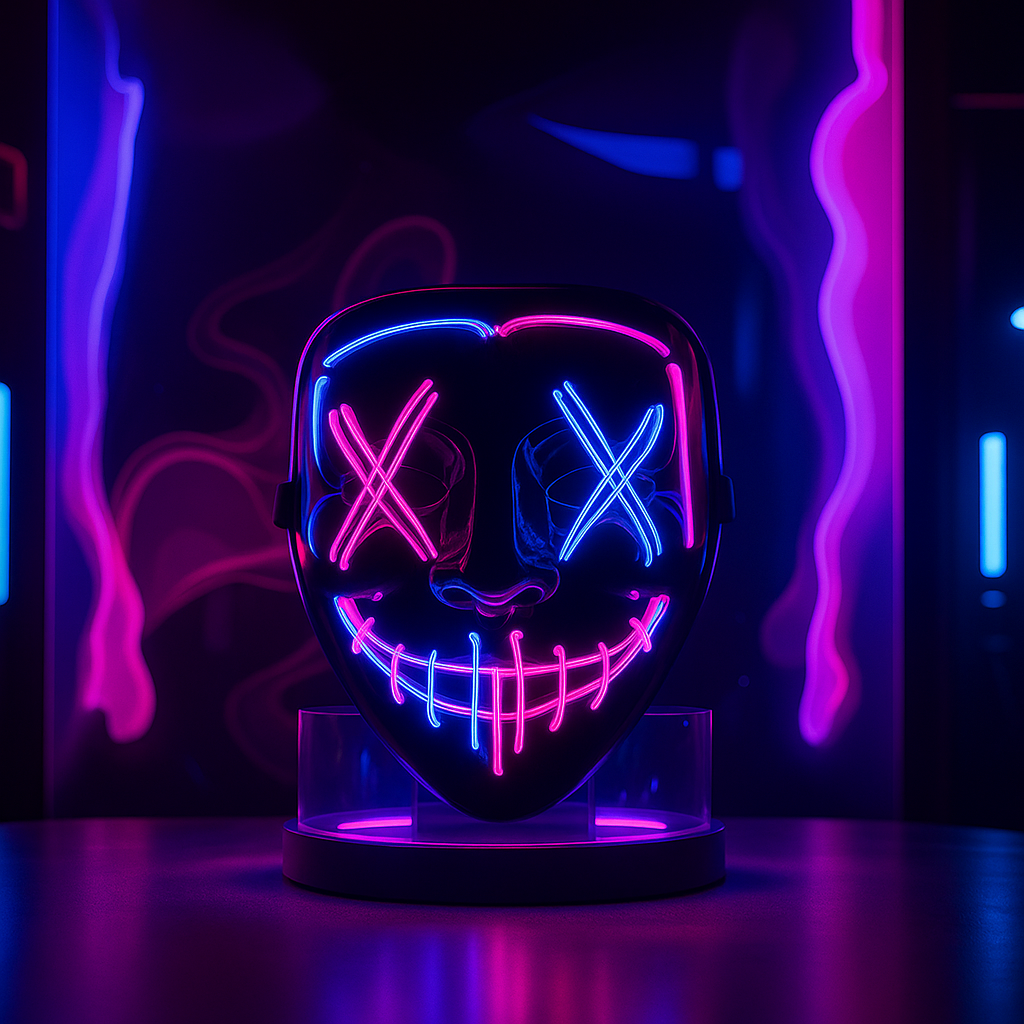 Dual Color LED Halloween Mask