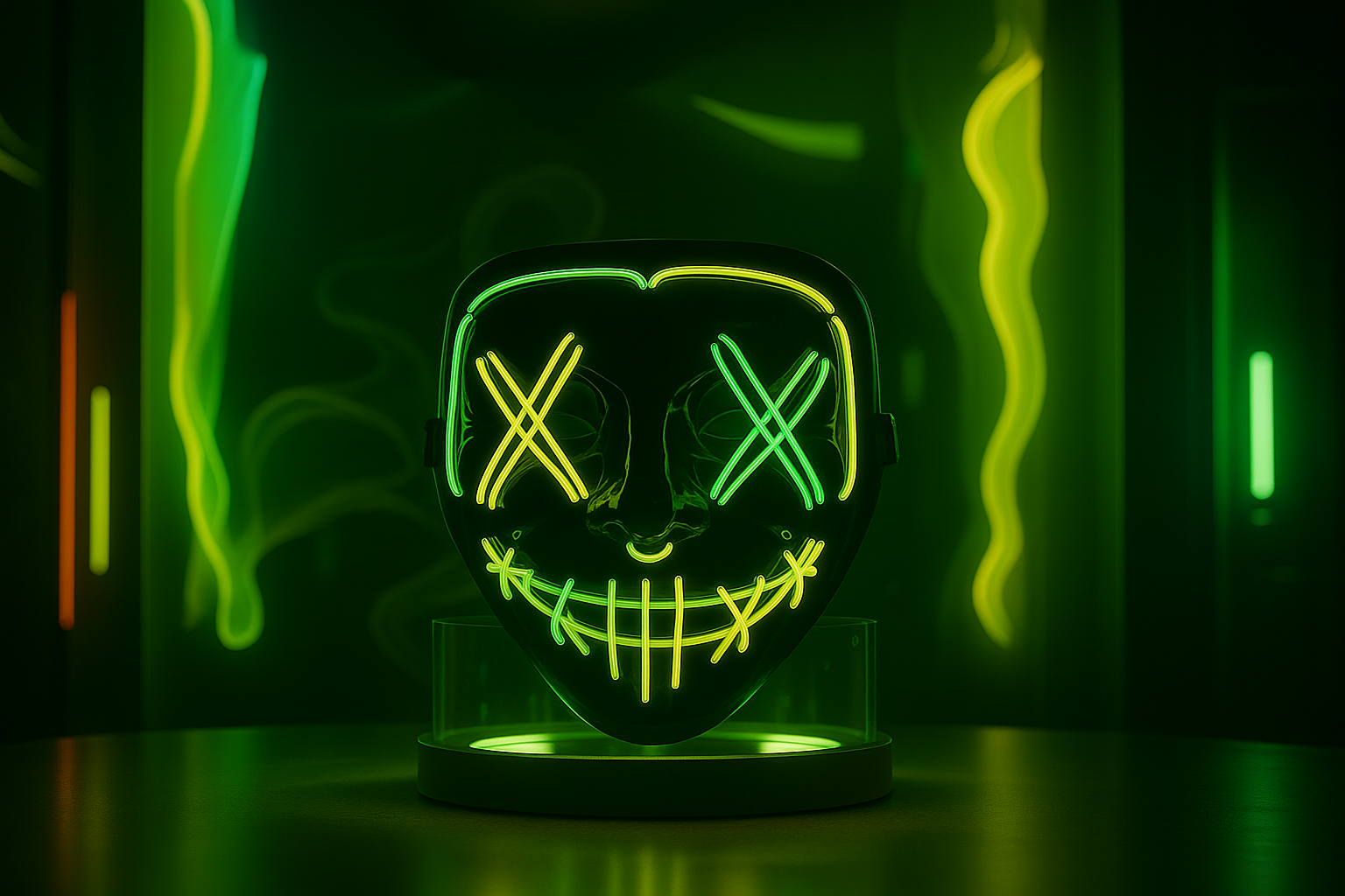 Dual Color LED Halloween Mask